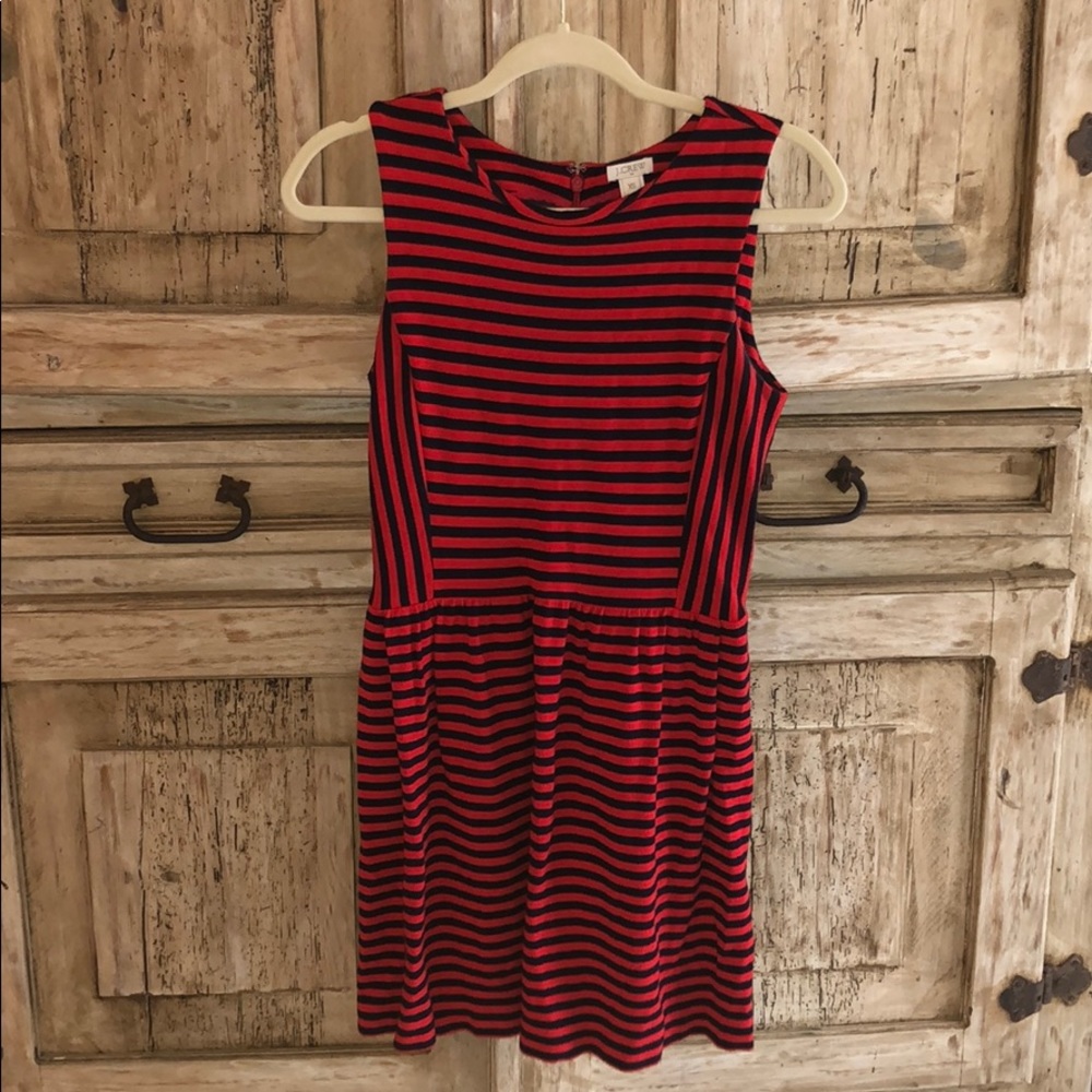 J. Crew Sleeveless Striped Dress w/Pockets